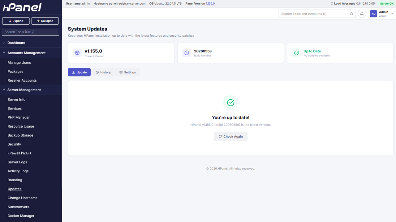 Backup Settings